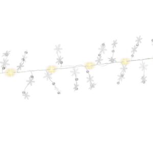 Goobay Silver Wire String Light "Snowflakes" with 10 LEDs