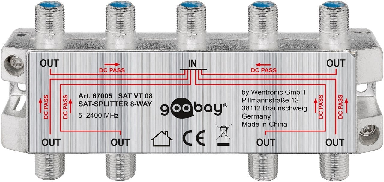 Goobay SAT Distributor, 8-Pack