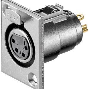 Goobay Microphone Chassis Femal Socket, XLR female (4-pin)