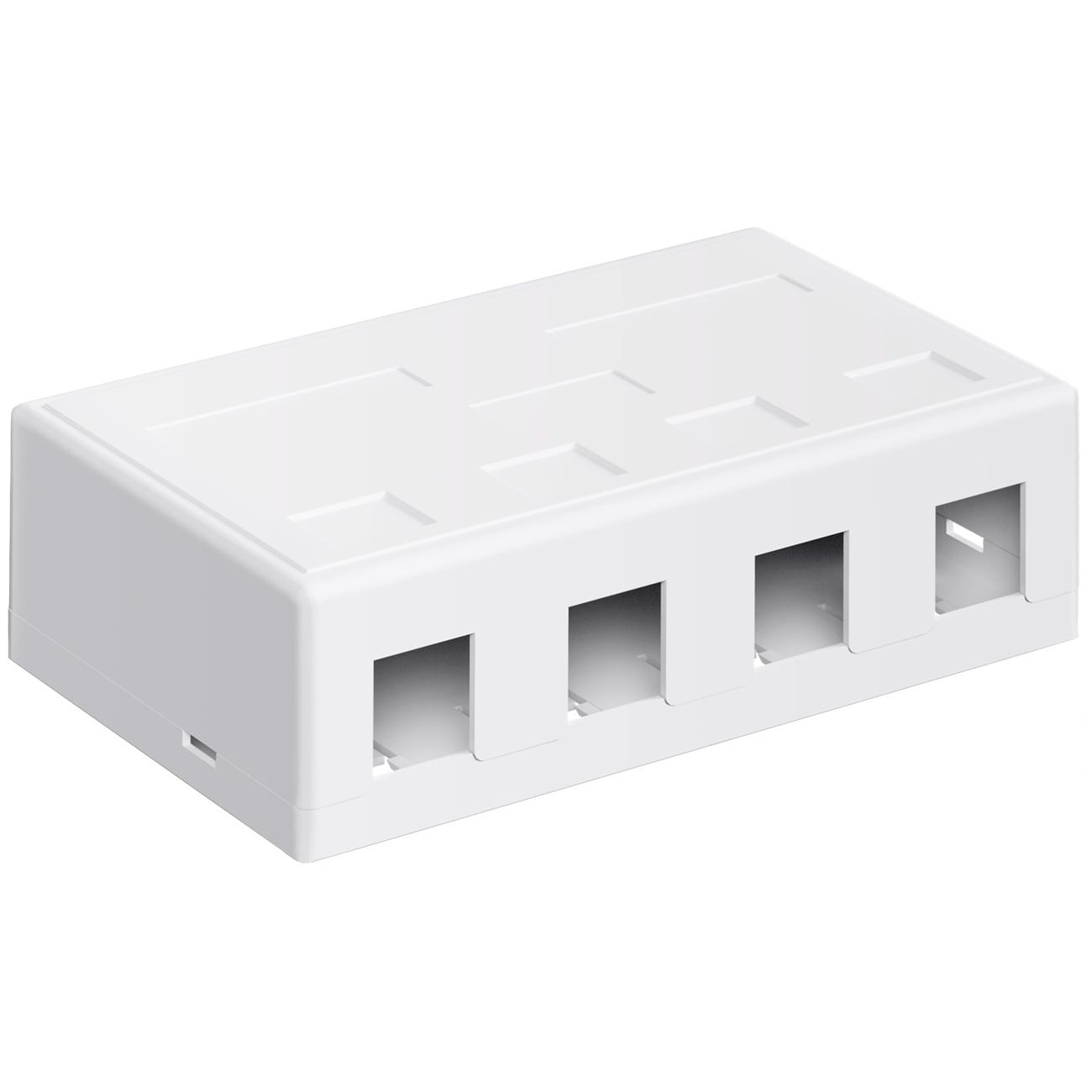 Uitvoerdoos | voor 4 Keystone modules | wit
