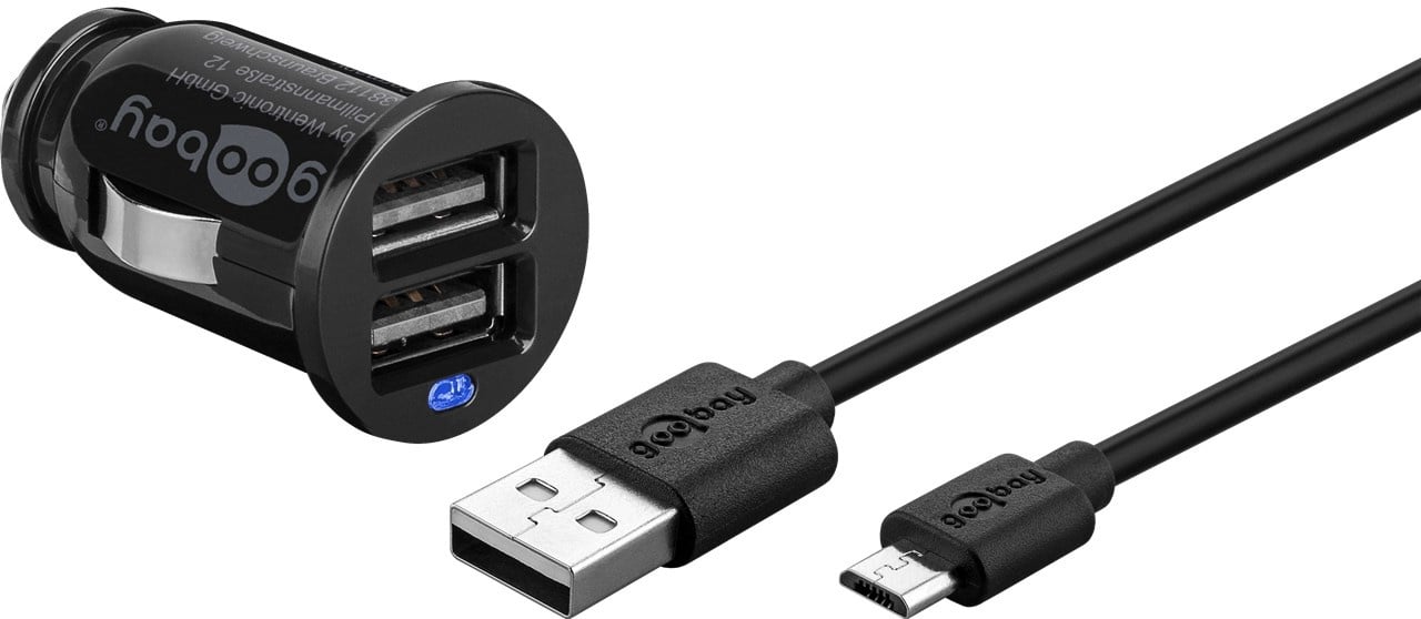 Goobay Micro USB Car Charger Set (12 W)