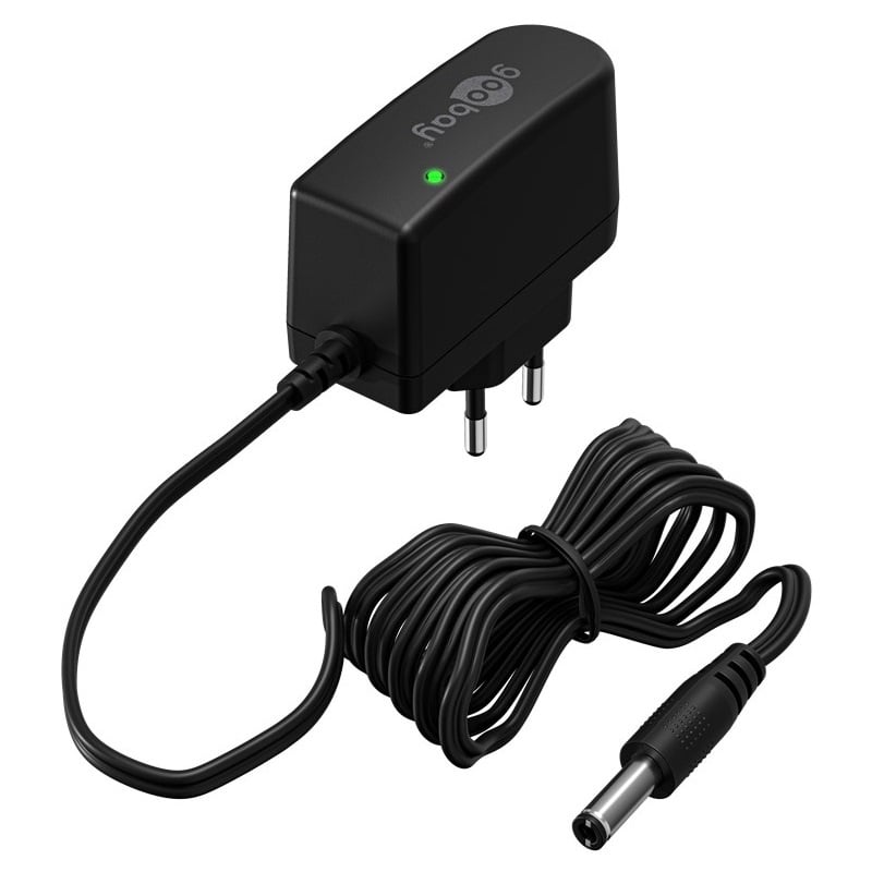 Goobay voedingsadapter | 12V DC | 0,6A | 7,2W | 5,5 x 2,1mm | 1,8 meter