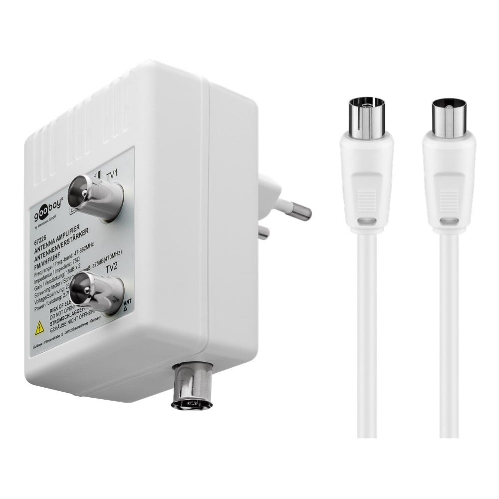 Goobay CAI antenneversterker | 2 uitgangen | 2x 15 dB