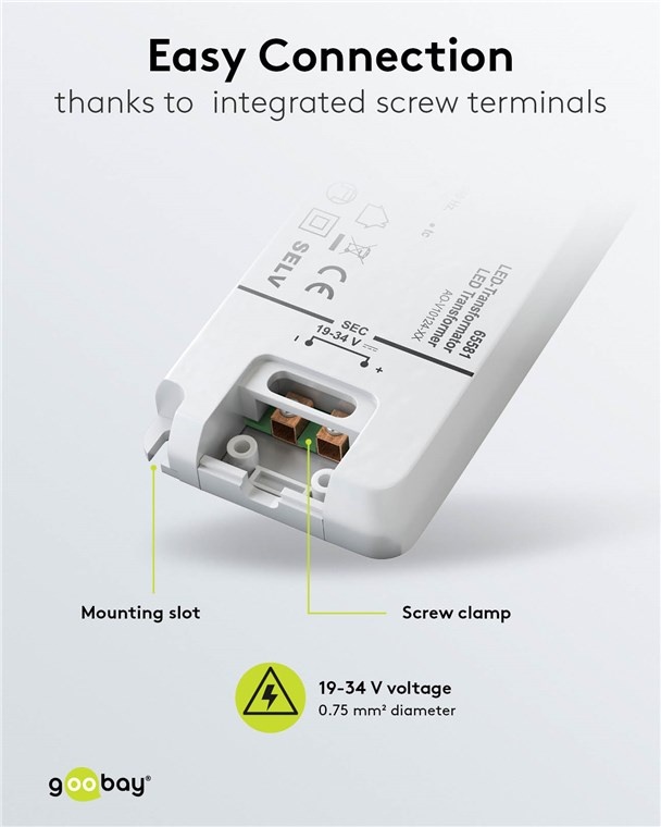 Goobay LED-transformator | 19-34V DC | 7-12W | IP20 - Afbeelding 5