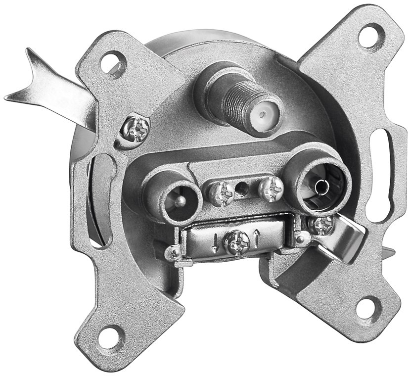 Goobay 3-Hole Aerial Through Socket