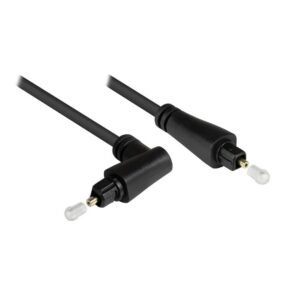 Goobay Digitale optische Toslink audio kabel met haakse connector en draaibare kop - 4mm / zwart (meerdere lengtes)
