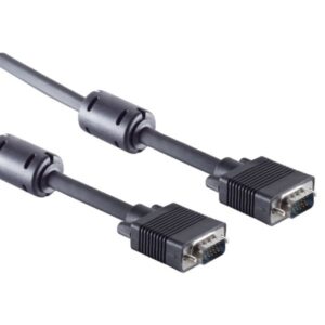 Goobay Premium VGA monitor kabel met ferriet kernen - CCS aders / zwart (meerdere lengtes)