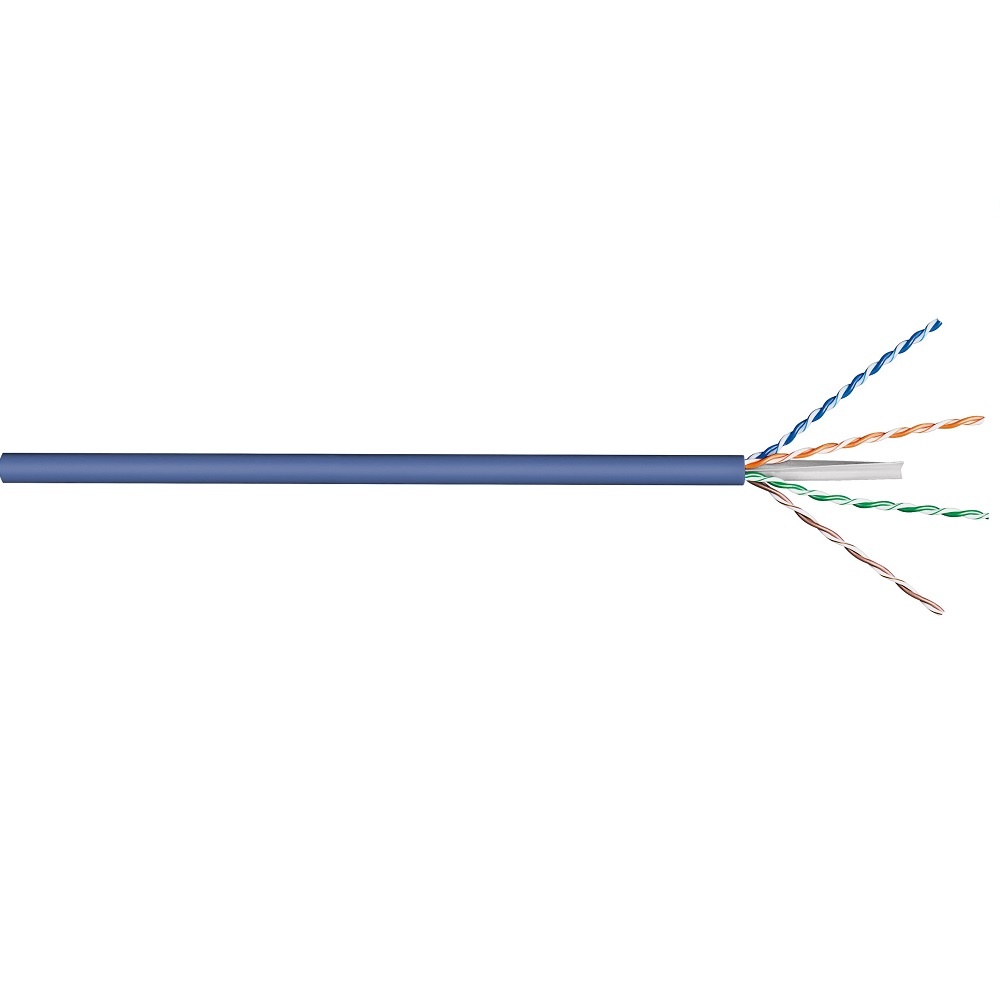 U/UTP CAT6a 10 Gigabit netwerkkabel met vaste aders - AWG23 - LSZH / blauw -