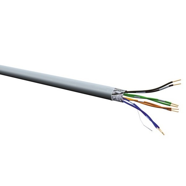 Goobay F/UTP CAT5e Gigabit netwerkkabel met vaste aders - LSZH / grijs (meerdere lengtes)