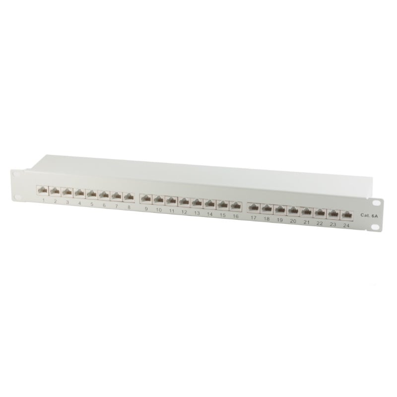 Goobay 19 inch patchpaneel | 24x RJ45 | CAT6a | STP | 1U | (meerdere kleuren)