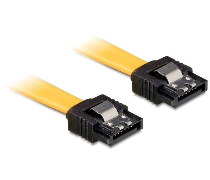 Goobay SATA datakabel - plat - SATA600 - 6 Gbit/s / geel (meerdere lengtes)