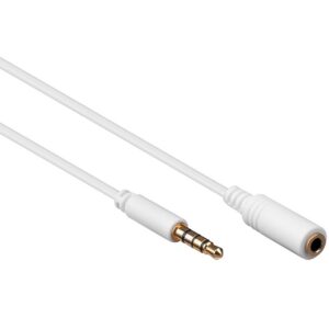 3,5mm Jack 4-polig audio slim verlengkabel AWG28 / - 5 meter