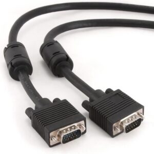 Goobay Premium VGA monitor kabel met ferriet kernen - CU koper aders / zwart (meerdere lengtes)