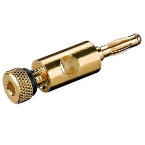 Goobay Banaan connector voor luidsprekerkabel tot 5,5 mm - metaal / verguld / (meerdere kleuren)