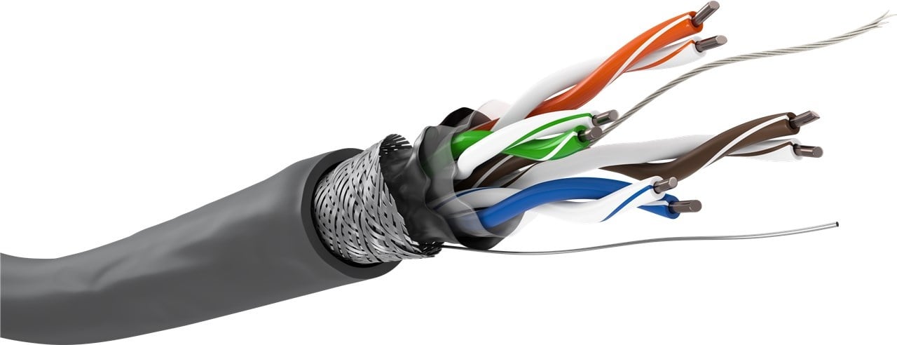 Goobay CAT 5e network cable, SF/UTP, grey 100 m