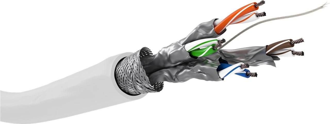 Goobay CAT 6 network cable, S/FTP (PiMF), grey 100 m