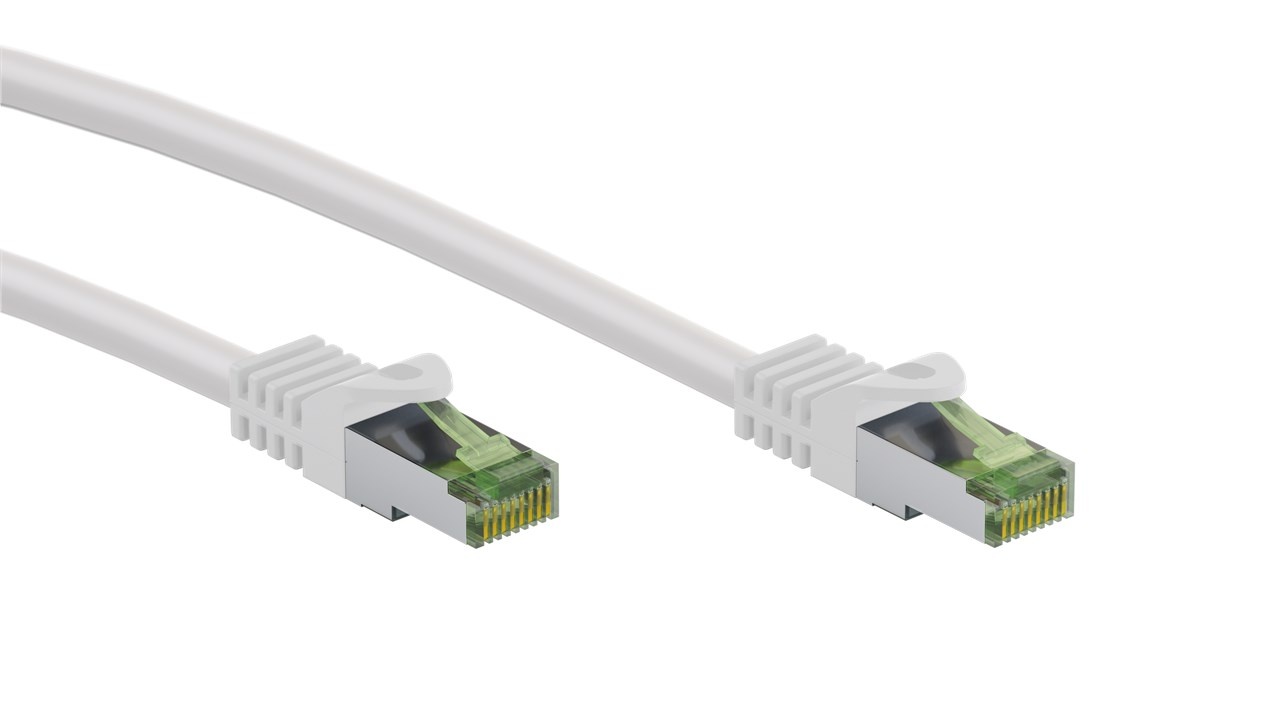 Goobay GHMT-certified CAT 8.1 S/FTP Patch Cord, AWG 26, black 0.25 m