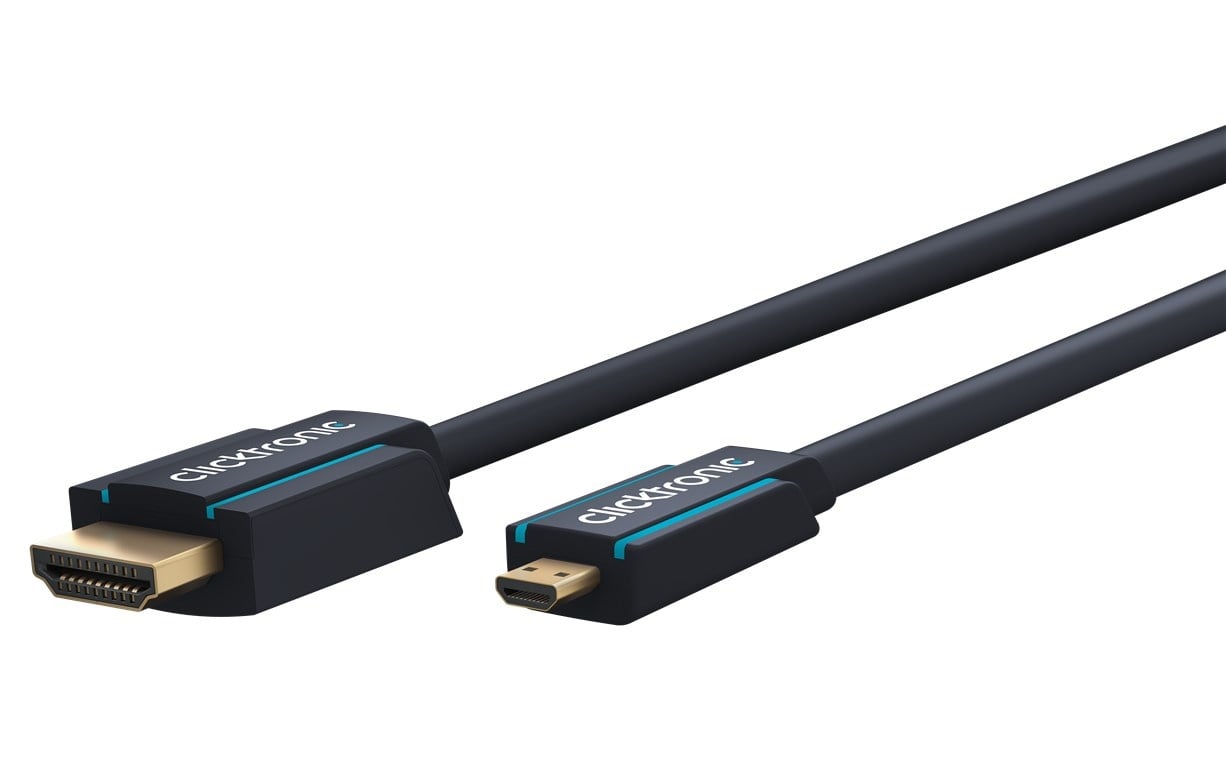 Clicktronic HDMI™ to Micro HDMI™ Adapter Cable 2 m
