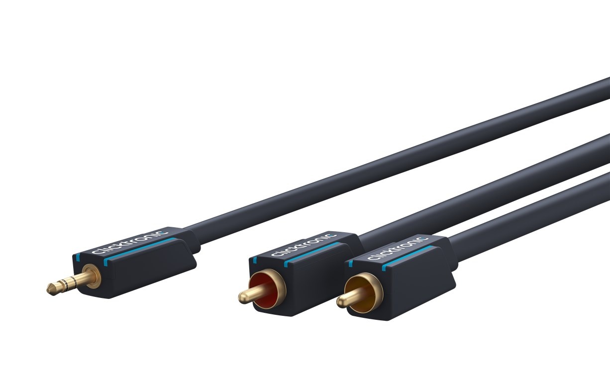Clicktronic 3.5 mm AUX to RCA Adapter Cable, Stereo