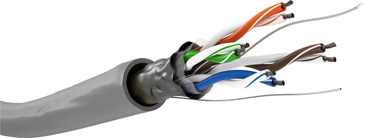 Goobay CAT 5e Network Cable, U/UTP, grey 100 m