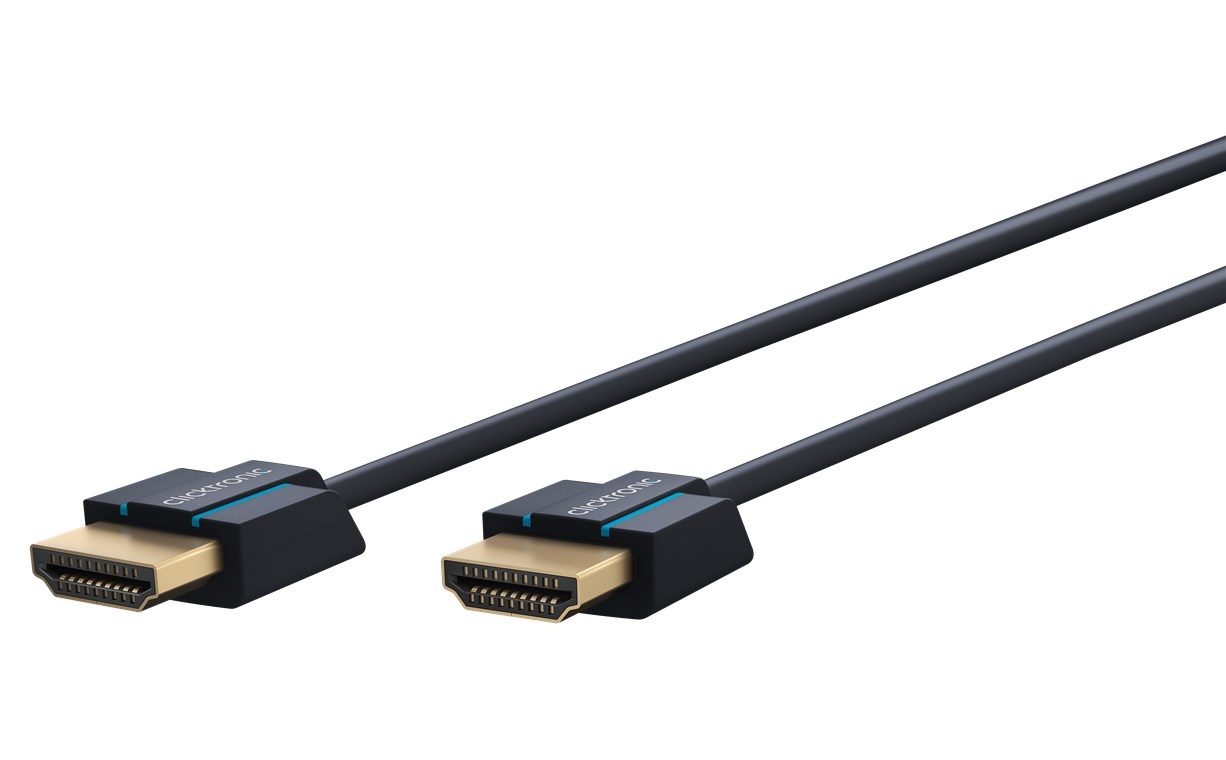Clicktronic Ultra-Slim High Speed HDMI™ Cable with Ethernet 0.5 m