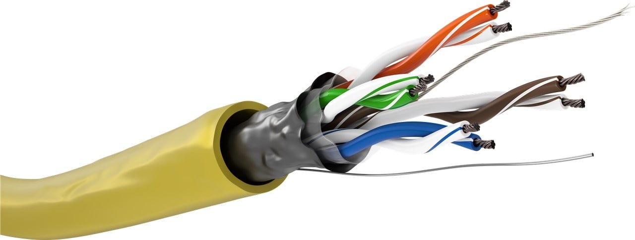 Goobay CAT 5e Network Cable, F/UTP, grey 100 m