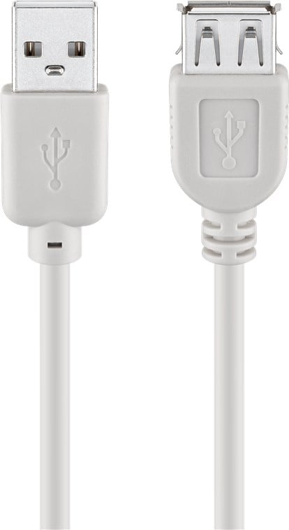 Goobay USB 2.0 Hi-Speed extension cable, grey 1.8 m