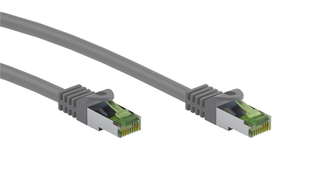 Goobay RJ45 Patch Cord with CAT 8.1 S/FTP Raw Cable, AWG 26, black 7.5 m