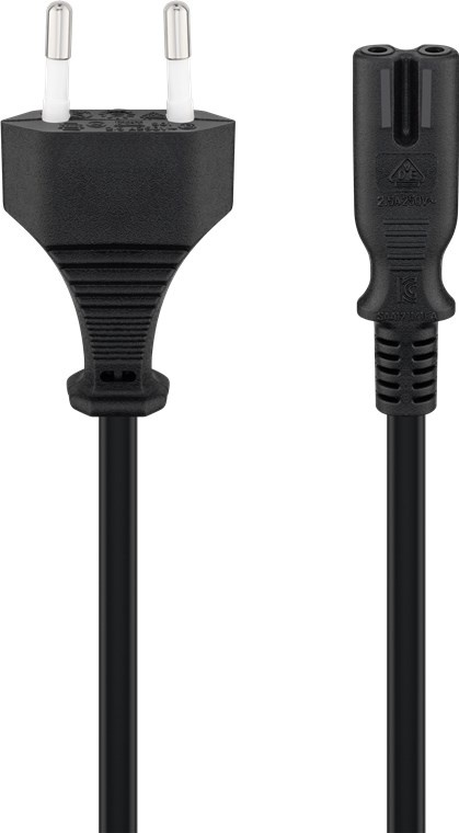 Goobay Connection Cable Euro Plug, 1.3 m, Black