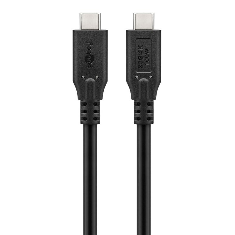 USB-C kabel | USB4 20 Gbps | PD 100W | 4K 60Hz | zwart | 0,50 meter