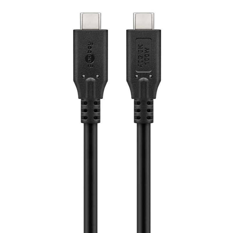 USB-C kabel | USB4 40 Gbps | PD 100W | 8K 60Hz | zwart