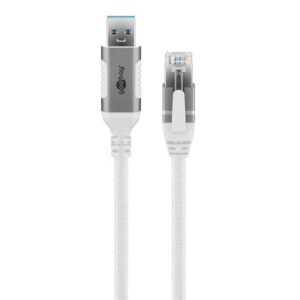 Goobay USB-A naar RJ45 LAN kabel | USB3.0 | CAT6 | | (meerdere lengtes, meerdere kleuren)