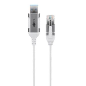 Goobay USB-A naar RJ45 LAN kabel | Slimline | USB3.0 | CAT6 | | (meerdere lengtes, meerdere kleuren)