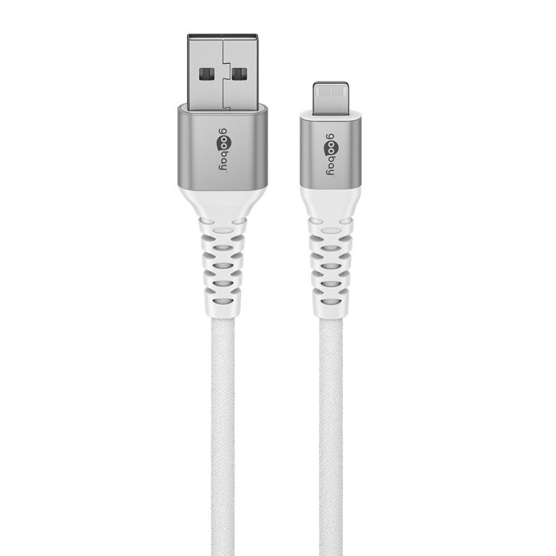 Goobay Lightning - USB-A Supersoft Textile kabel | USB2.0 | PD 60W
