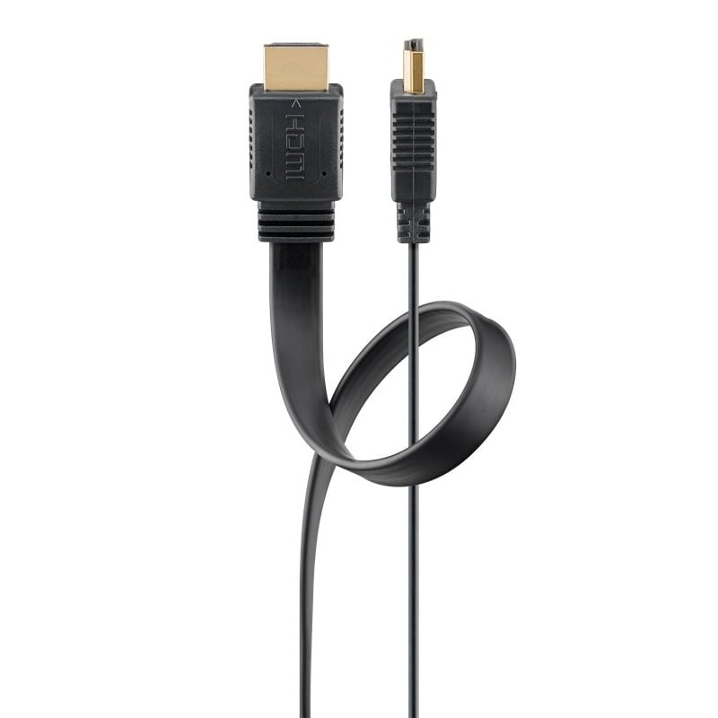 HDMI kabel | plat | HDMI2.1 (8K 60Hz + HDR) | CCS | zwart