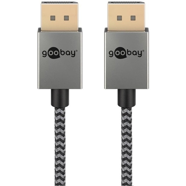Goobay Plus DisplayPort kabel | Slimline | DP2.1 (10K 60Hz) | UHBR10 (40Gbit/s)