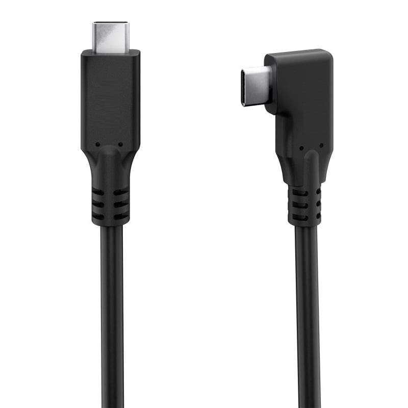 USB-C kabel | haaks (links/rechts) | USB4 40 Gbps | PD 100W | 8K 60Hz | zwart