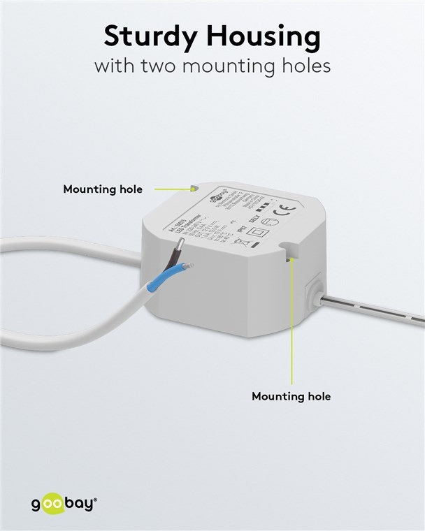 Goobay LED-transformator | 12V DC | 12W | IP67 - Afbeelding 4