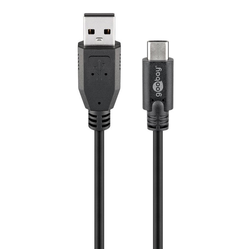 Goobay USB-C - USB-A kabel | USB2.0 | QC 18W | zwart
