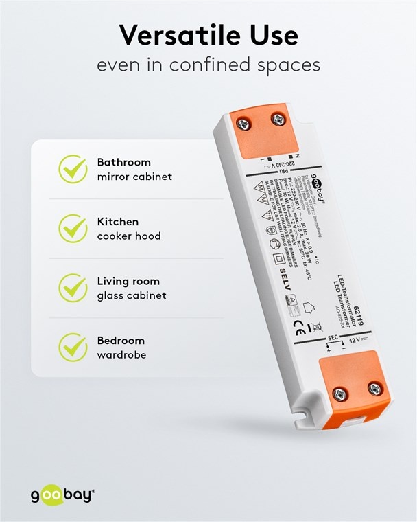 Goobay LED-transformator | dimbaar | 12V DC | 6-30W | IP20 - Afbeelding 6
