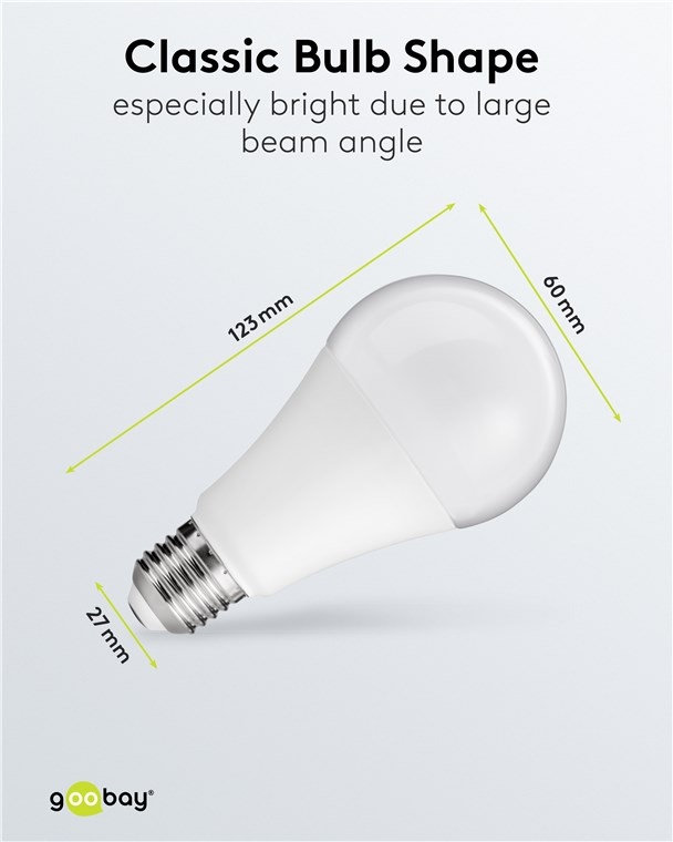 Goobay LED-lamp | warm wit | E27 | A60 | 15W - Afbeelding 3