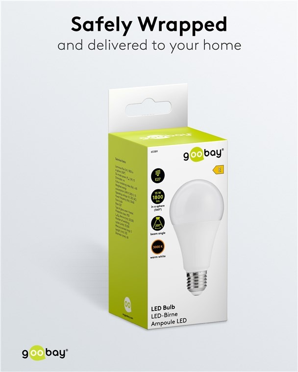 Goobay LED-lamp | warm wit | E27 | A60 | 15W - Afbeelding 5
