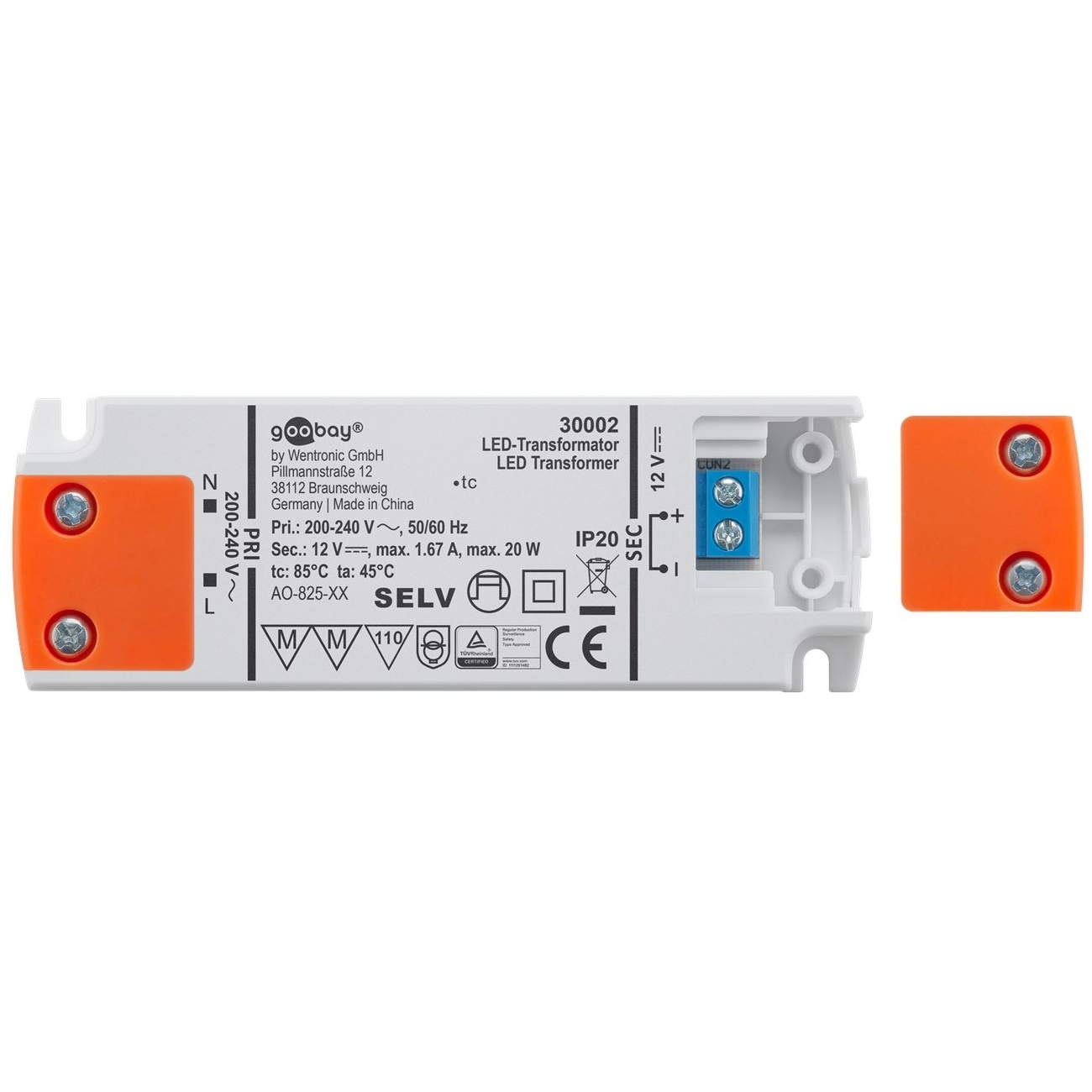 Goobay LED-transformator | 12V DC | 20W | IP20 - Afbeelding 2