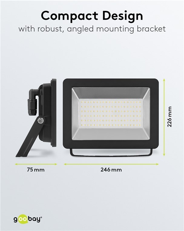 Goobay LED-schijnwerper voor buiten | 100W | IP65 | zwart - Afbeelding 3