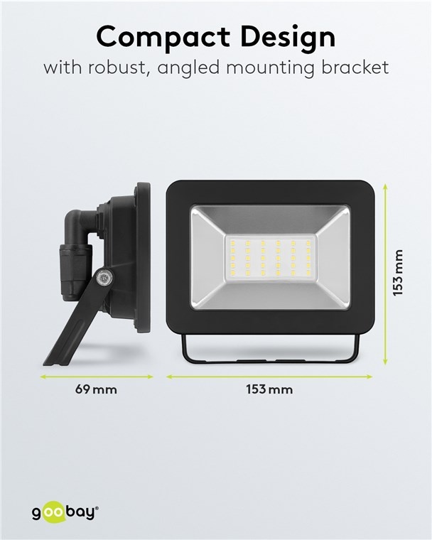 Goobay LED-schijnwerper voor buiten | 30W | IP65 | zwart - Afbeelding 3