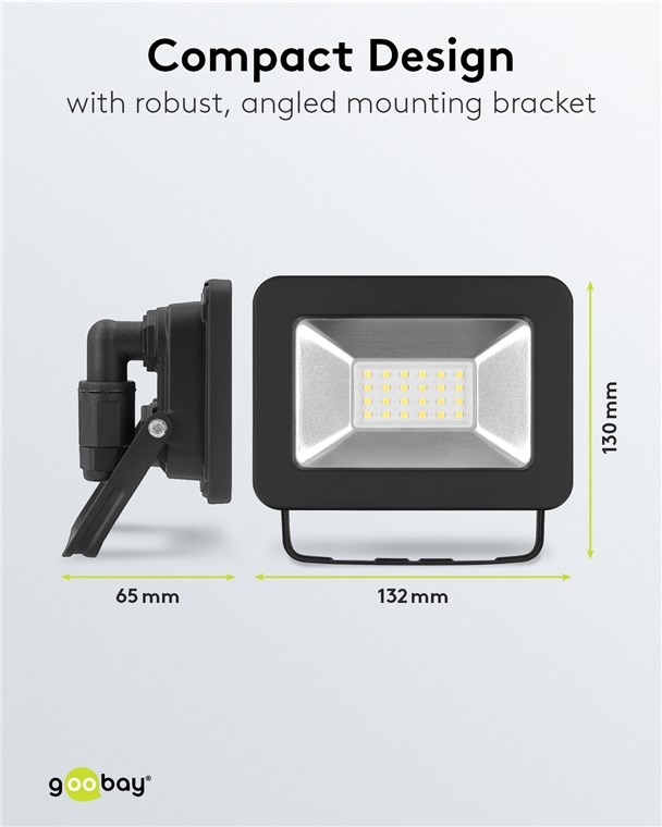 Goobay LED-schijnwerper voor buiten | 20W | IP65 | zwart - Afbeelding 3