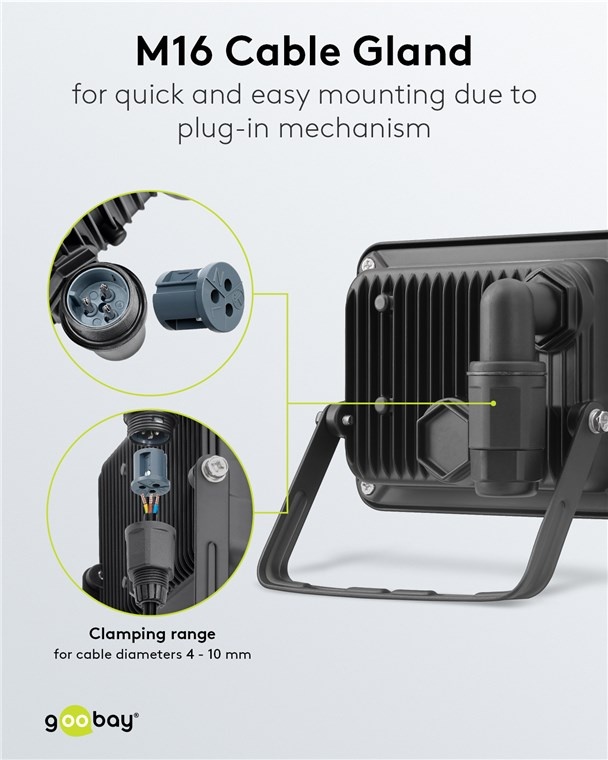 Goobay LED-schijnwerper voor buiten | 20W | IP65 | zwart - Afbeelding 5