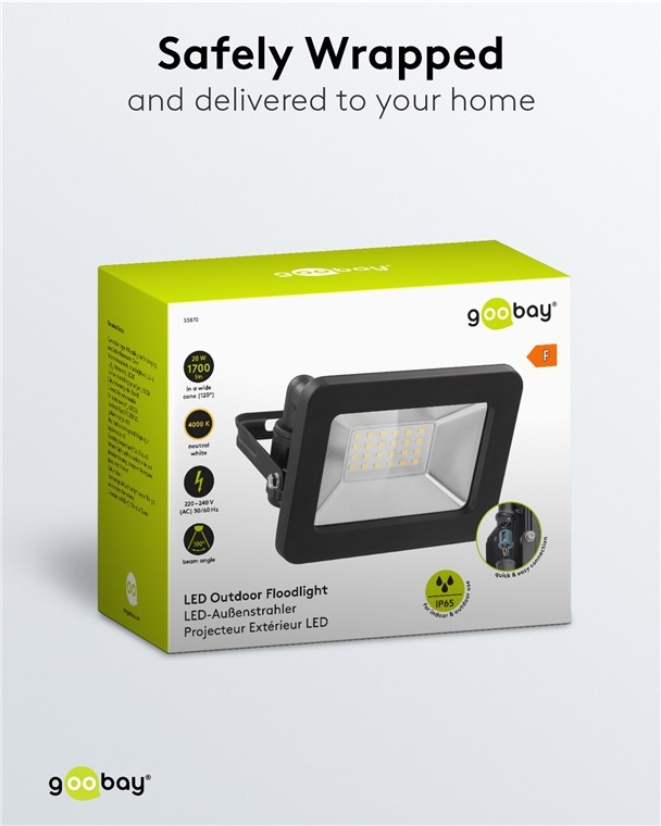 Goobay LED-schijnwerper voor buiten | 20W | IP65 | zwart - Afbeelding 8