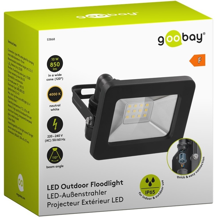 Goobay LED-schijnwerper voor buiten | 10W | IP65 | zwart - Afbeelding 7