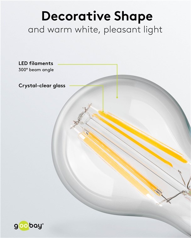 Goobay LED-filamentlamp | warm wit | E27 | A60 | 11W - Afbeelding 4